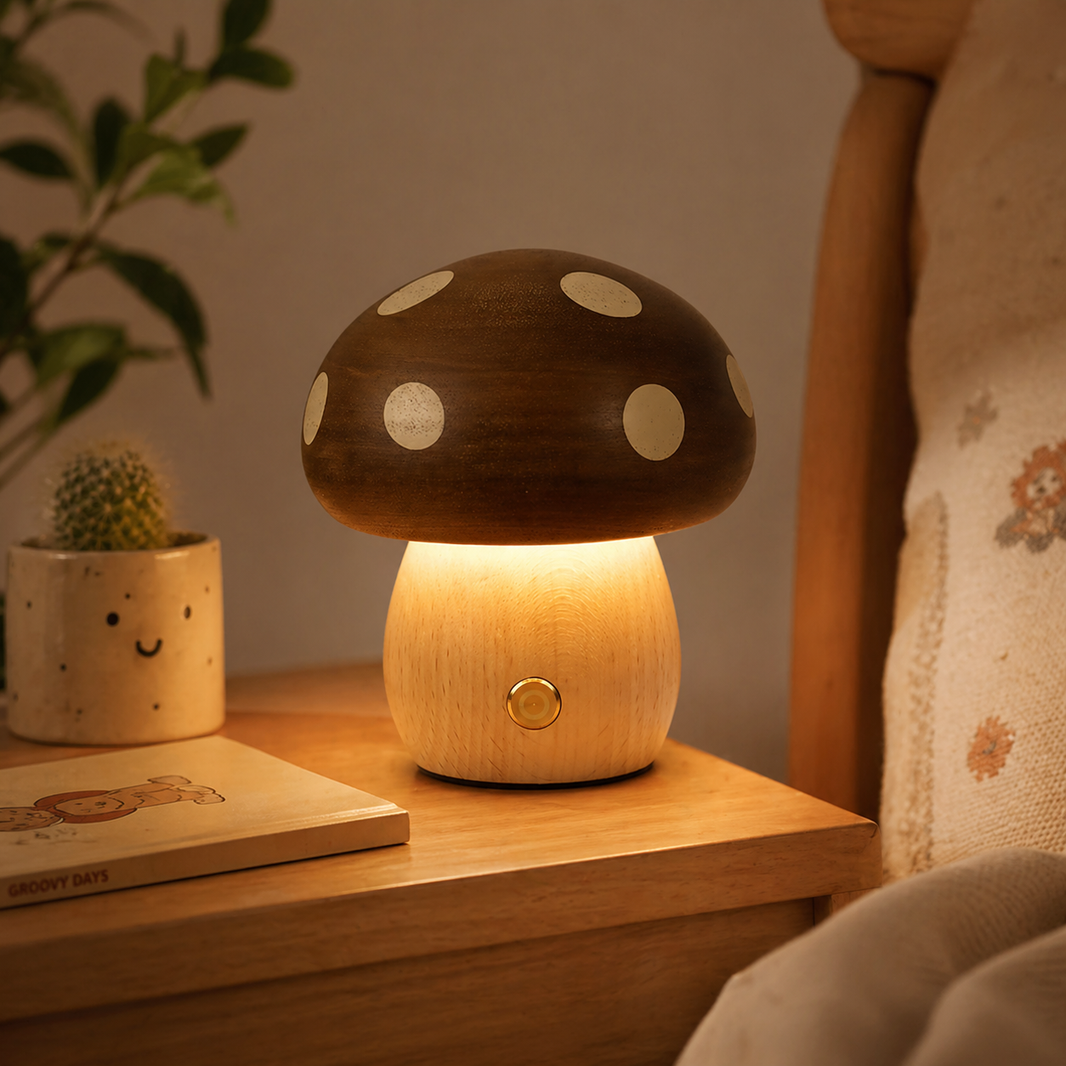  Why Our Wooden Mushroom Night Light Is the Coziest Bedroom Upgrade You Need