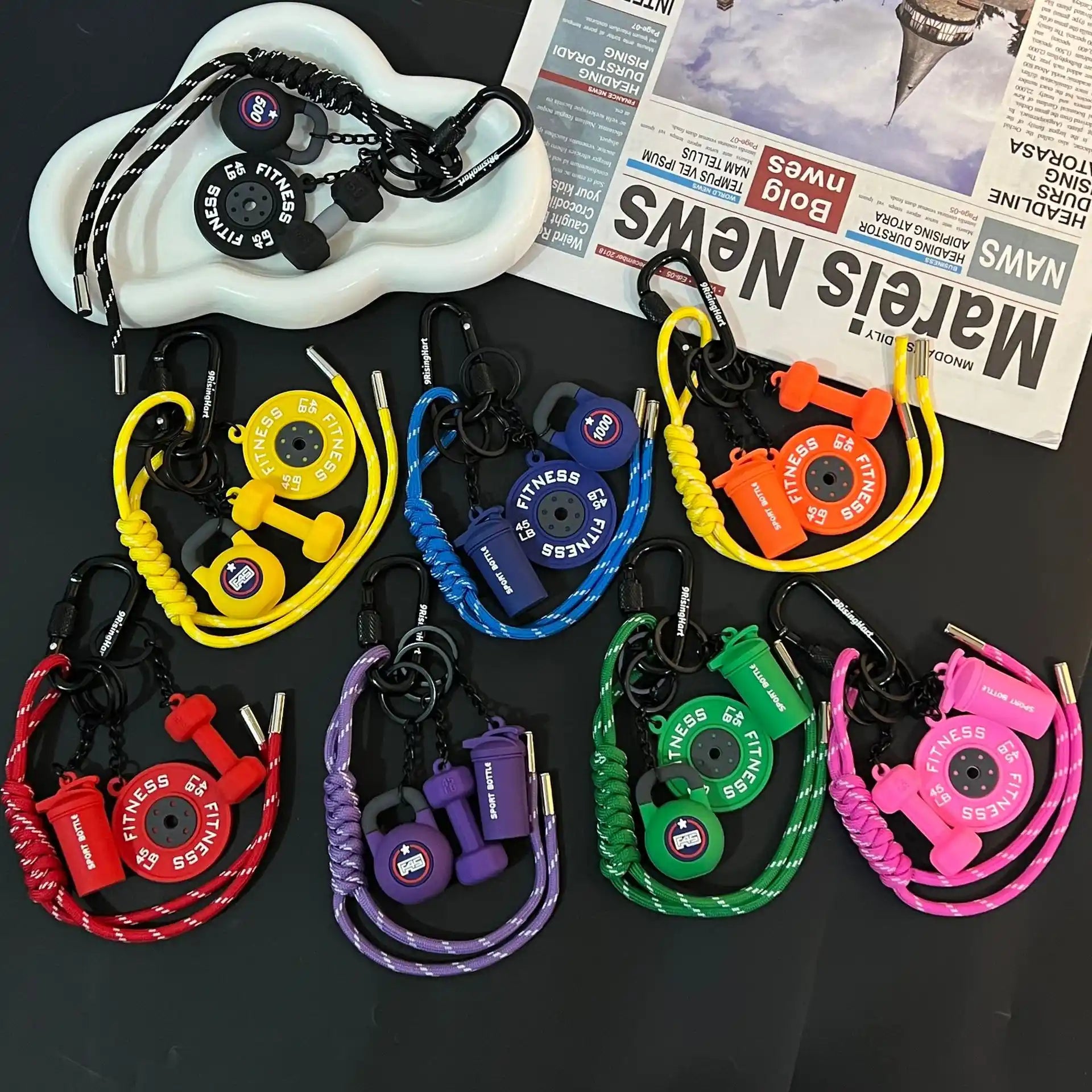 Mehrfarbiger Fitness-Charm