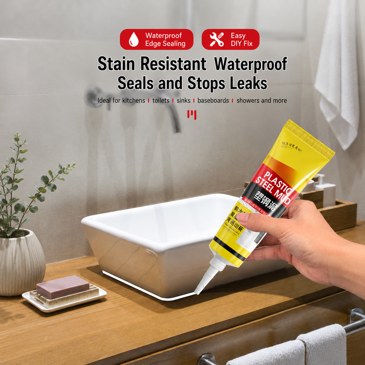 Flexible Kitchen & Bath Waterproof Caulk Sealant