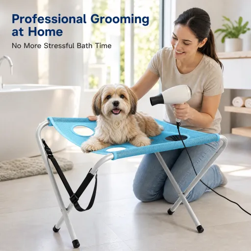 🐱🐶2-in-1 Foldable Pet Grooming Bed🛋️