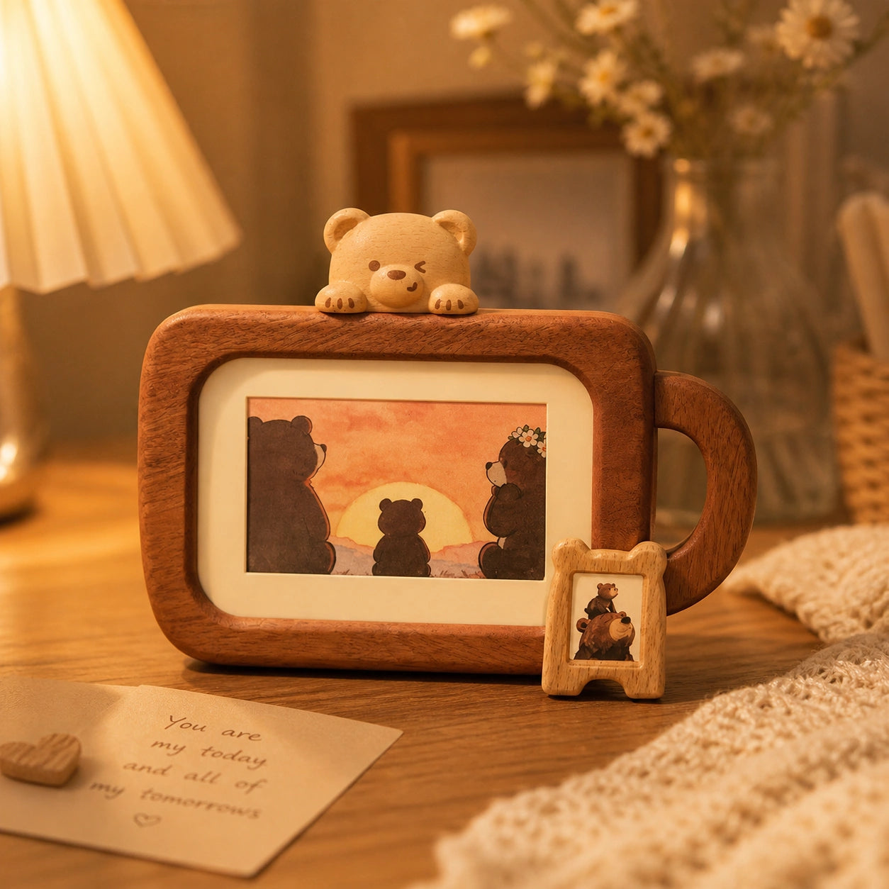Cute Bear Wood Photo Frame