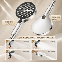 VortexRain XL Wide-Coverage 4-Mode Handheld Shower Head