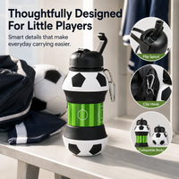 ⚽🏆 Foldable Football Water Bottle