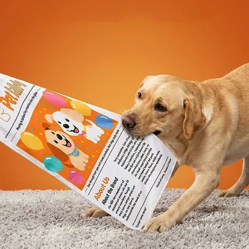 🔥3-Pack Bundle🔥Durable Interactive Crinkle Newspaper Dog Toy