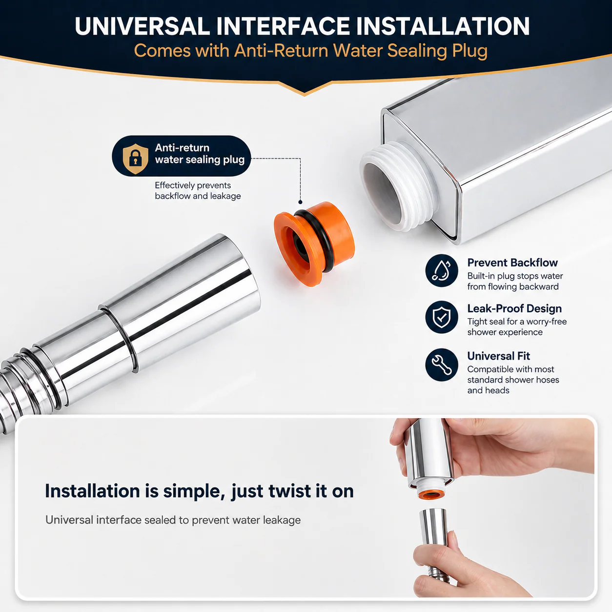 VortexRain XL Wide-Coverage 4-Mode Handheld Shower Head